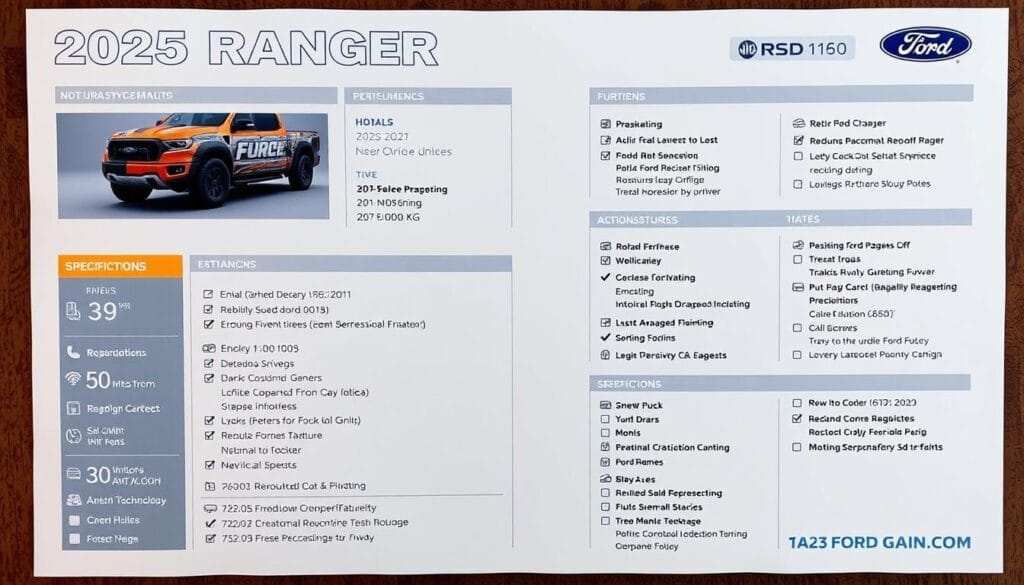 ficha tecnica ford ranger 2025