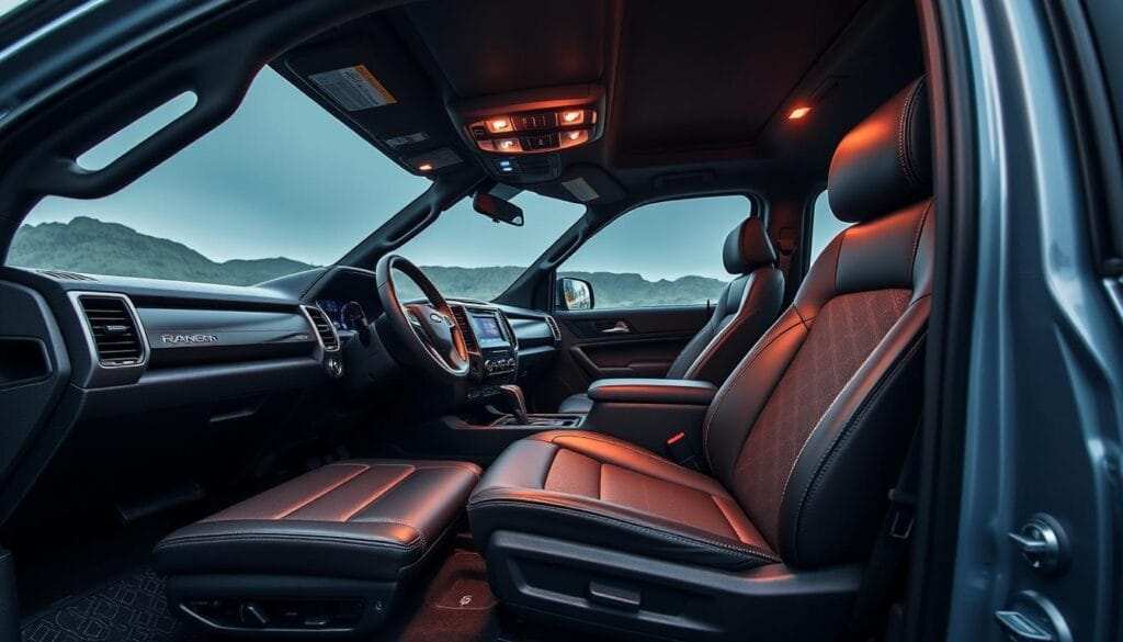interior da nova Ford Ranger 2025